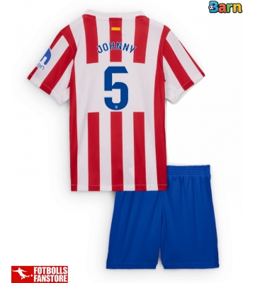 Atletico Madrid Johnny Cardoso #5 Hemmatröja Barn 2025-26 Kortärmad (+ Korta byxor)
